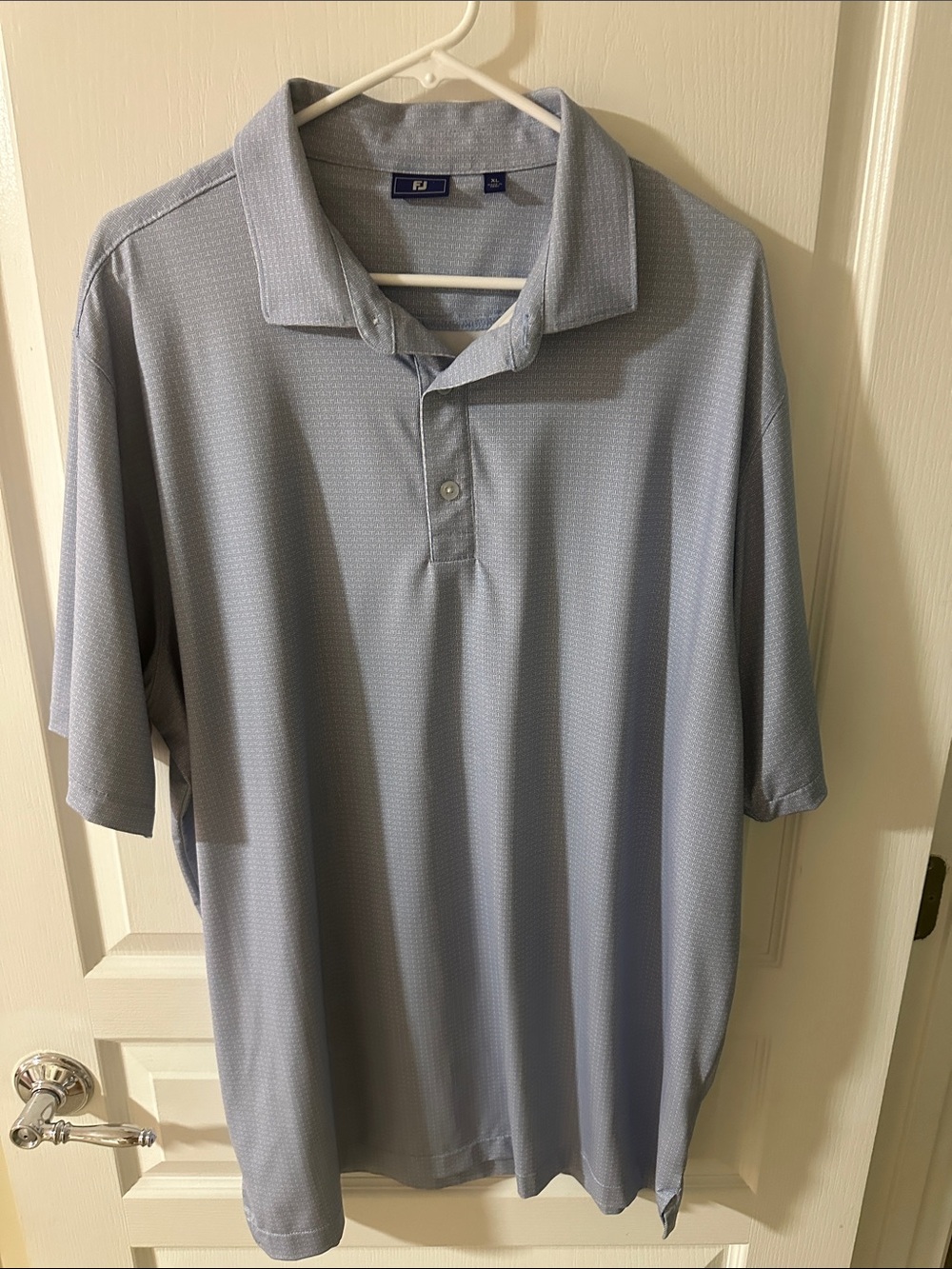 FootJoy Men's Pale Blue Micro-Pattern Polo